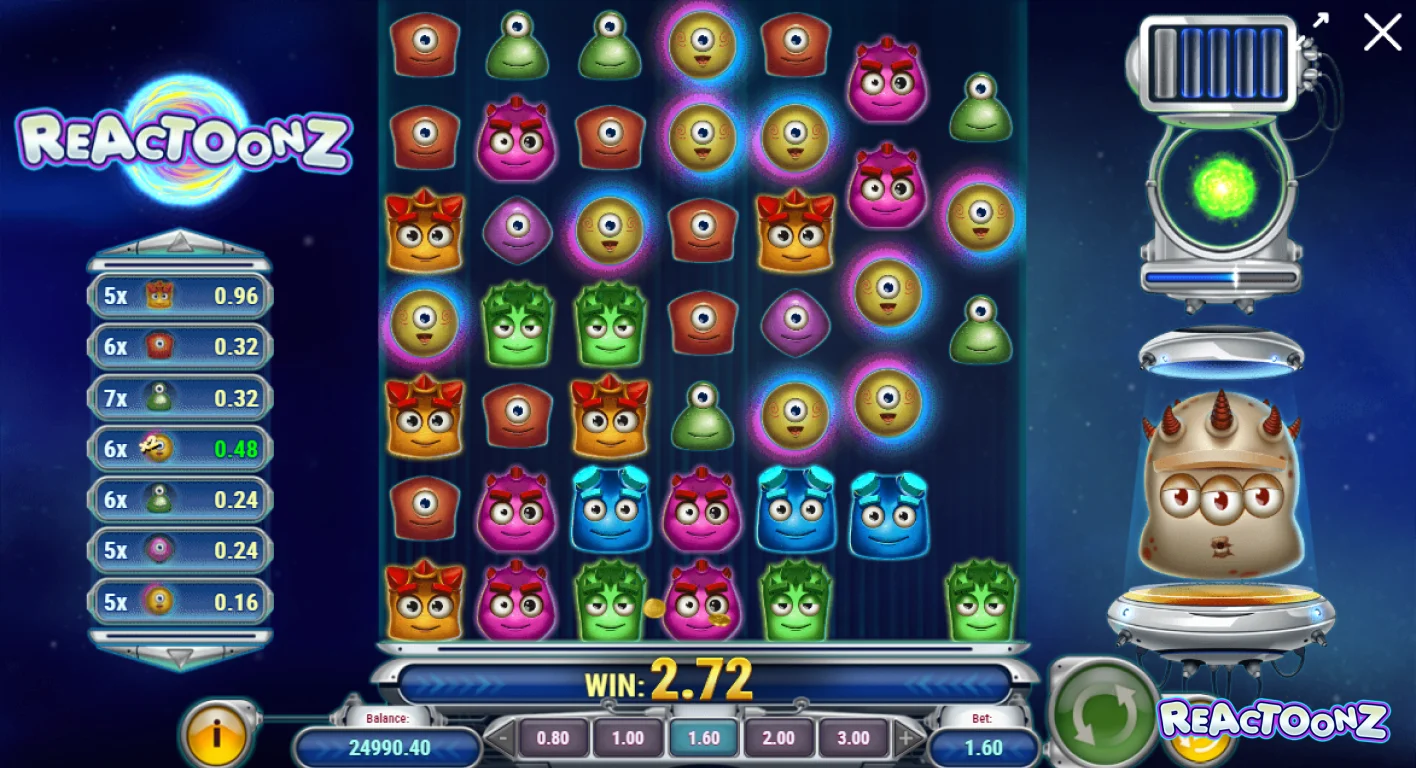 Explore Reactoonz Slot Demo