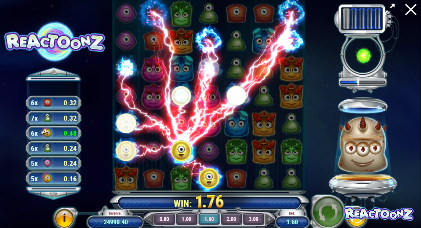 Play Reactoonz Slot and Win Big