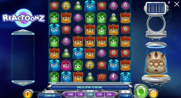Reactoonz Casino Slot Action